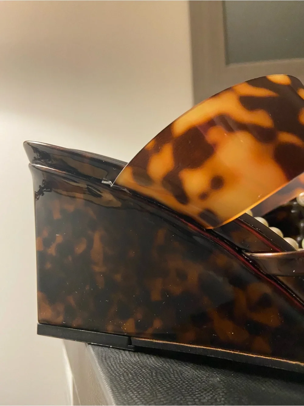 Rebecca Minkoff Tortoiseshell Patterned Wedge Sandals